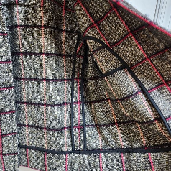 Carlisle Jacket Women 6 Pink Multi Plaid Wool Silk Mohair Zip Pockets Lined Soft - Picture 6 of 9
